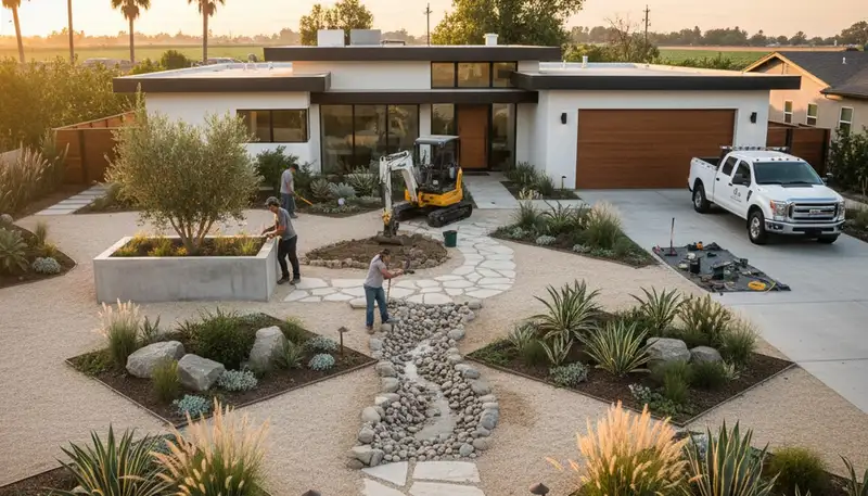 Landscaping service in Fresno, CA by landscapingfresnoca.com for residential and commercial properties
